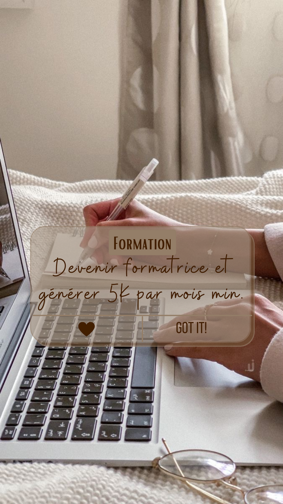 Devenir formatrice et générer min. 5K par mois